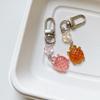 Colorful Jelly Pineapple Turtle Charm Keychains Drip Gum Retro Turtle Pendant Keyring Hanging Ornament Pendant Accessories Gift