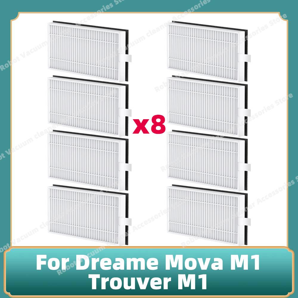 

Сумісні для Dreame Mova M1 / Trouver M1 Робот-пилосос Запчастини Бічна щітка Фільтр HEPA Тканина для швабри Аксесуари