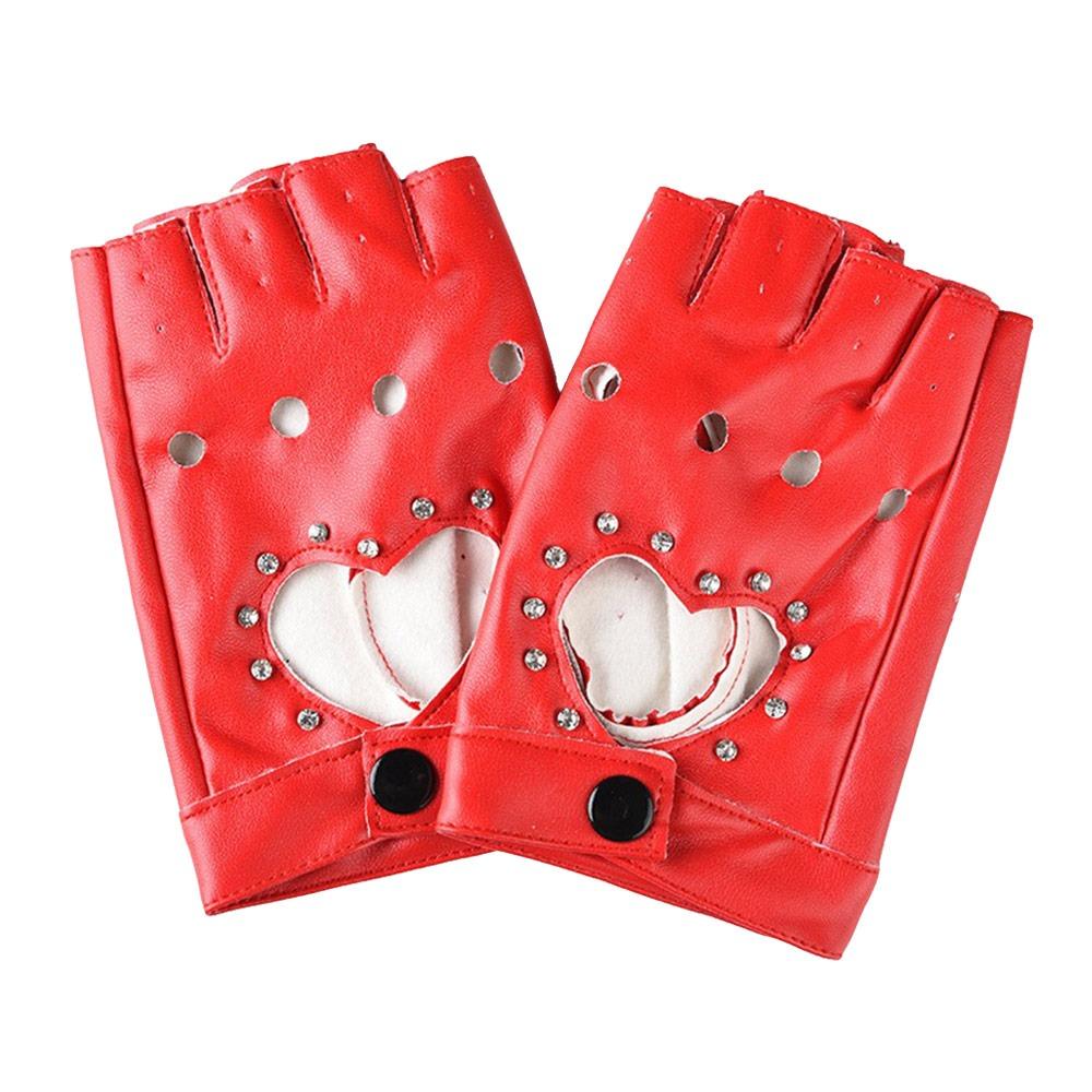 New Fashion PU Leather Fingerless Dance Glove Gothic lolita Jazz Style Cosplay Mittens Cosplay Party Gloves