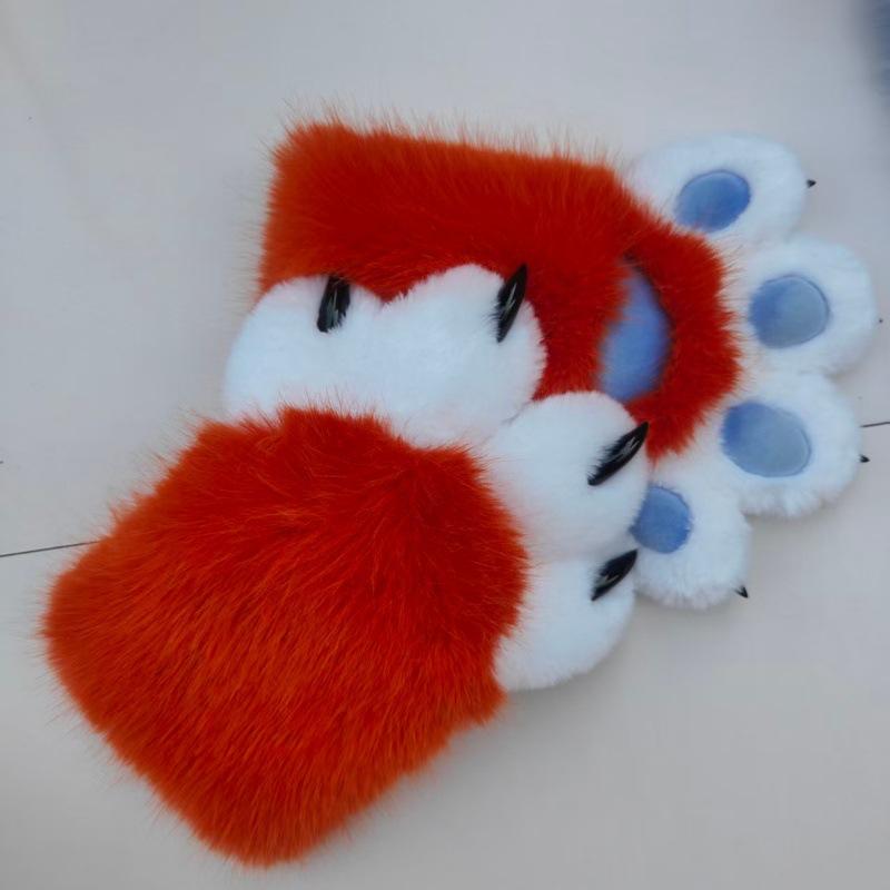 Animal claws, squeaking, furry claws with nails, gloves COS cat claws cute plush finished props