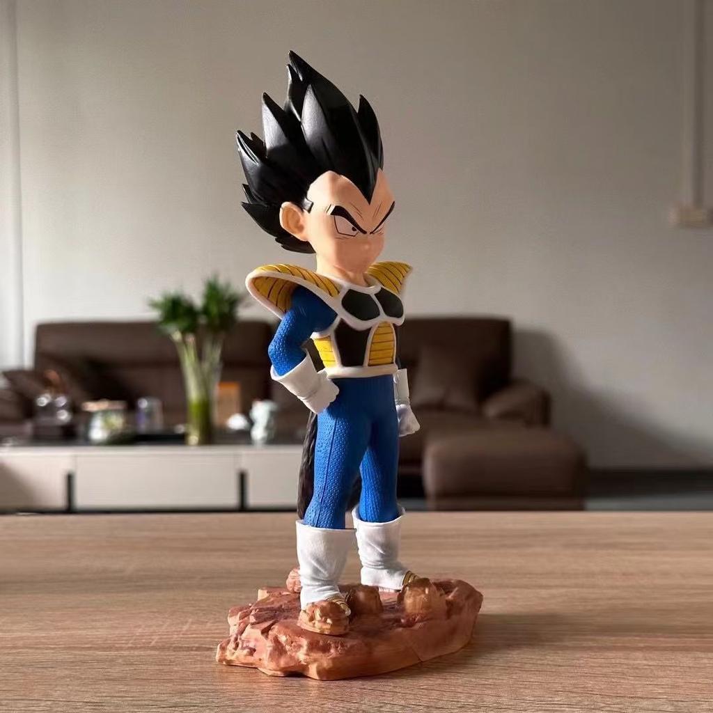 21cm Anime Dragon Ball Childhood Small Vegeta Prince Action Figure Model PVC Toy Doll Desktop Decorate Gift