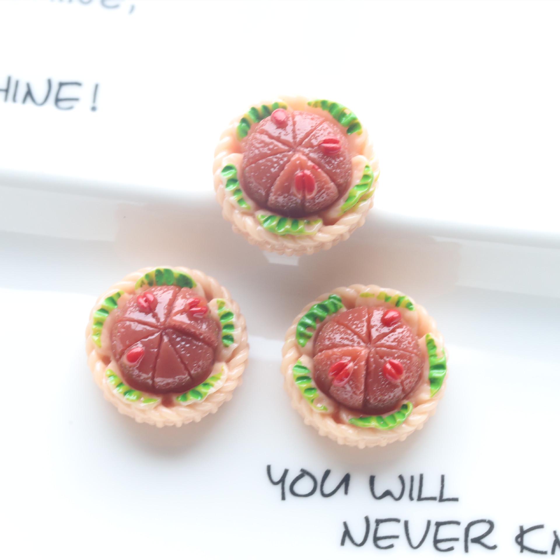 

Текстурированная миниатюрная еда для игры и аксессуары для украшений из смолы - Жареные палочки из теста и куриные ножки 2.0cm x 2.5cm