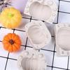 Wholesale Halloween Pumpkin Shape Cake Candles Resin Mould Aromatherapy Plaster 3D Silicone Mold Kitchen Baking Tool Decoration