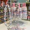 Cool Girl Pink Blue Phone Strap Lanyard Cute Kawaii Bead DIY Customized Pendant Key Chain For iPhone Oppo Vivo Camera Case