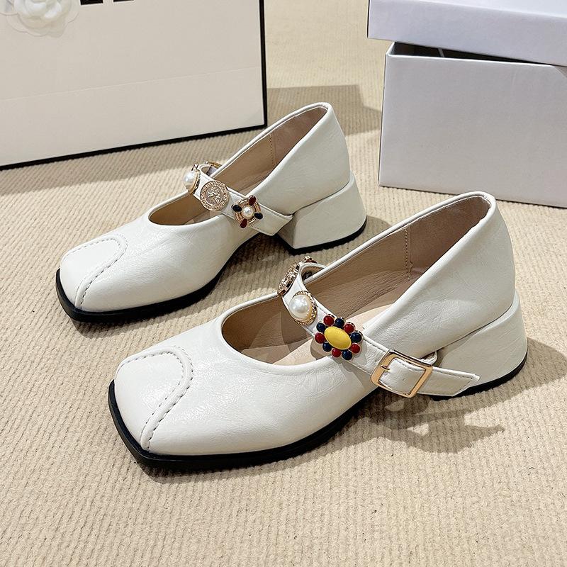 

Fashion Hot Selling 2025 Shoes Women Flats Shallow Mouth Autumn round Toe Loafers Ballerinas New Fall black Retro Shoes Zapatos De Mujer 35