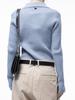 Chaenseseunoi Soft Slim Button Collar Knit - Sky /W243Tp08Sk