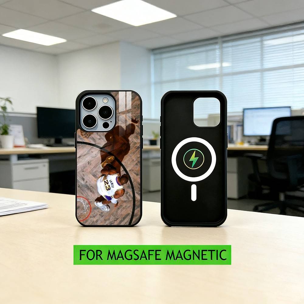 

L-LeBron James-S 23 Phone Case For iPhone17,16,15,14,13,12,11 Plus,Pro Magnetic with Magsafe Wireless Charging iPhone11PROMAX