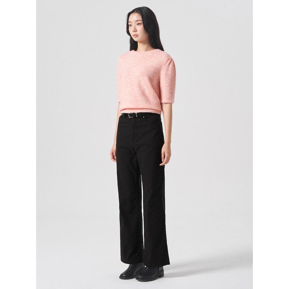 8SECONDS Hairy Short Sleeve Round Neck Pullover Light Pink