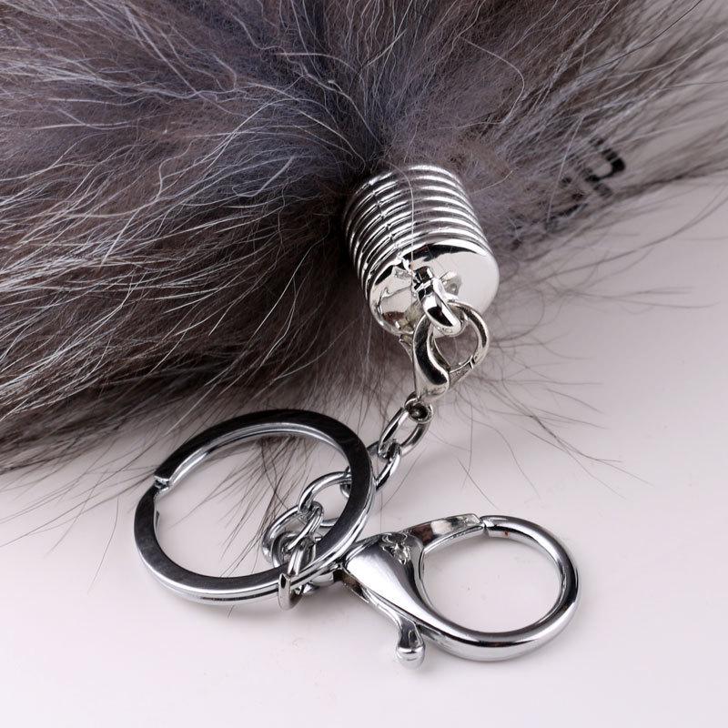 Women's Extra Large Real Fox Tail Keychain Pendant - Car/Bags Winter Charm