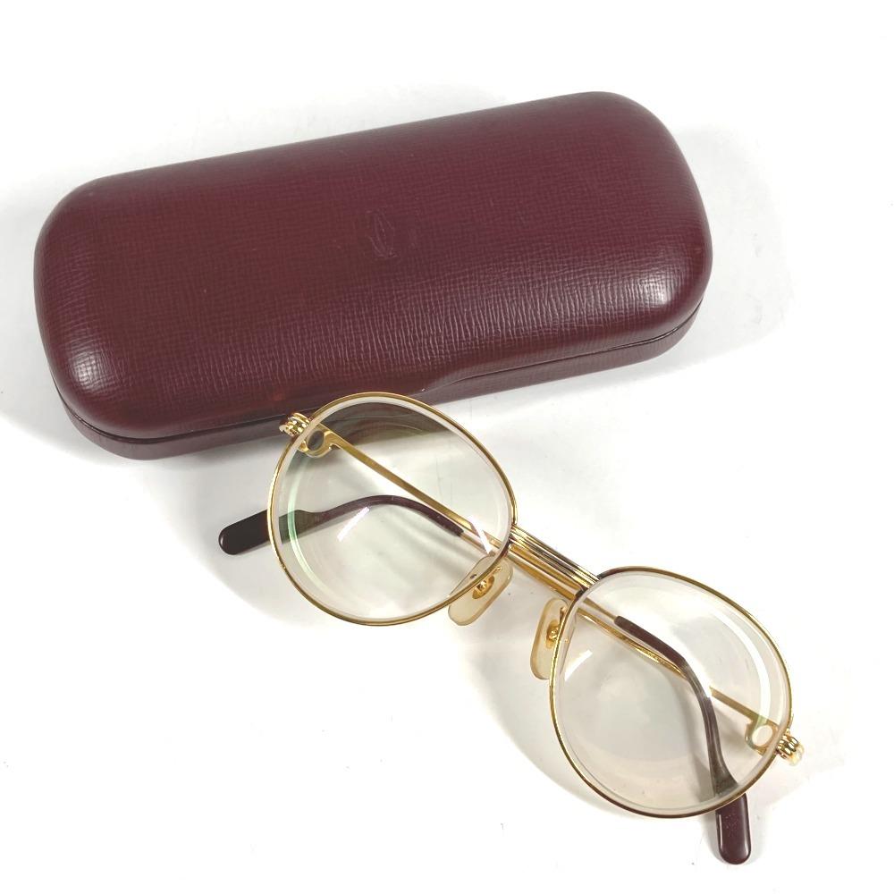 Cartier Logo Trinity Eyewear Glasses Metal Gold