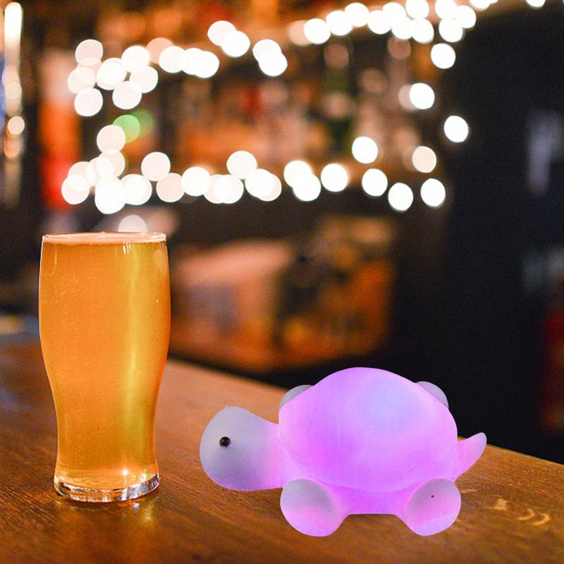 LED Turtle Night Light Colorful Turtle Night Light 7 Colors Night Light Children's Bedroom Living Room Decoration Gift LED Light