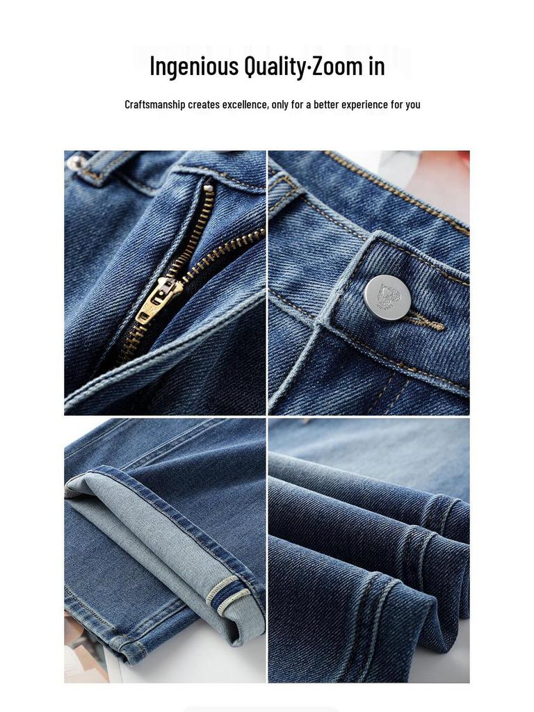Luxurious Women's Wide-Leg Jeans, Autumn/Winter 2025, Loose Retro Style