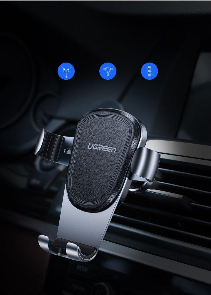 Ugreen Gravity-Activated Car Vent Phone Holder Gray - Model 50564