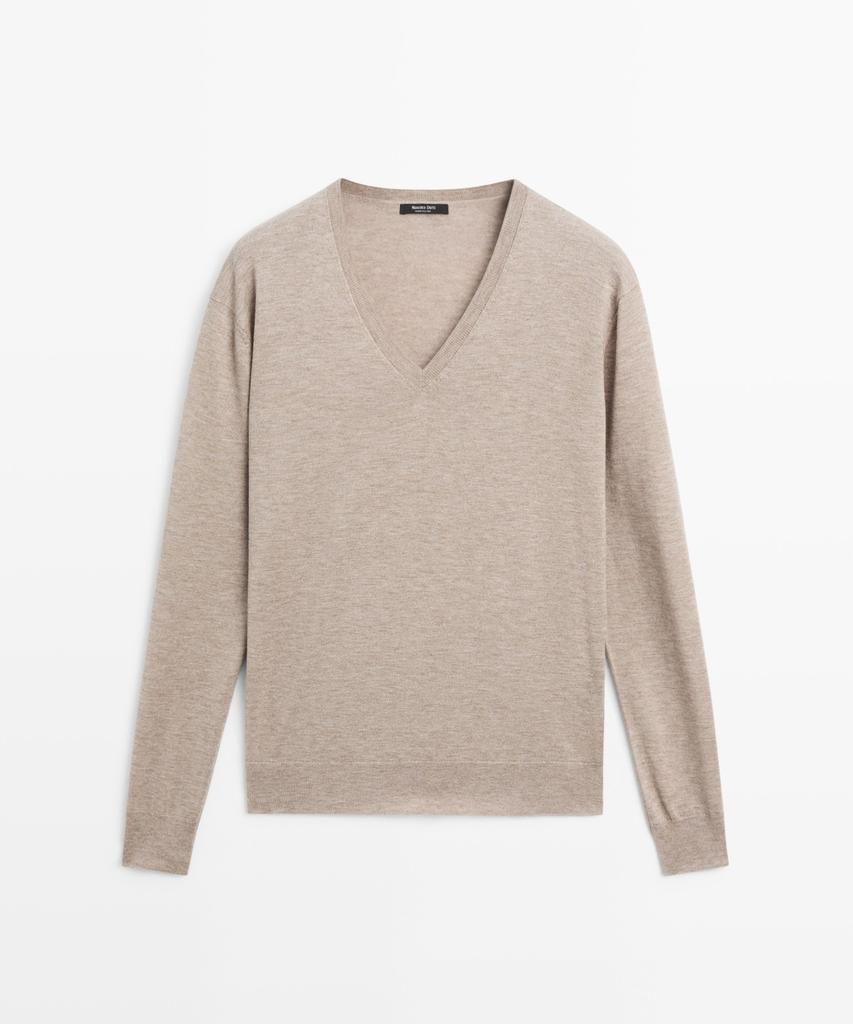 Masimodutti Wool Blend V-Neck Knit