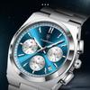 POEDAGAR Luxusní hodinky Quartz Sportovní vojenské hodinky pro muže Vodotěsné hodinky z nerezové oceli se světelným datem a chronografem