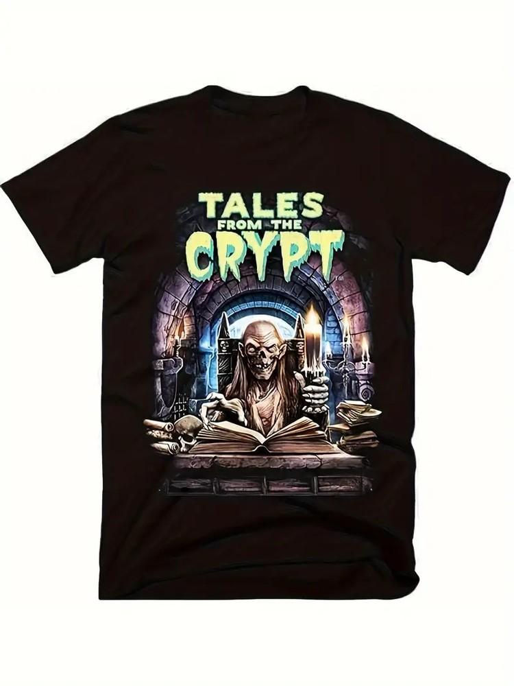 

Men S Tales From the Crypt Graphic T-Shirt - Soft Cotton Short Sleeve Crew Nec XL