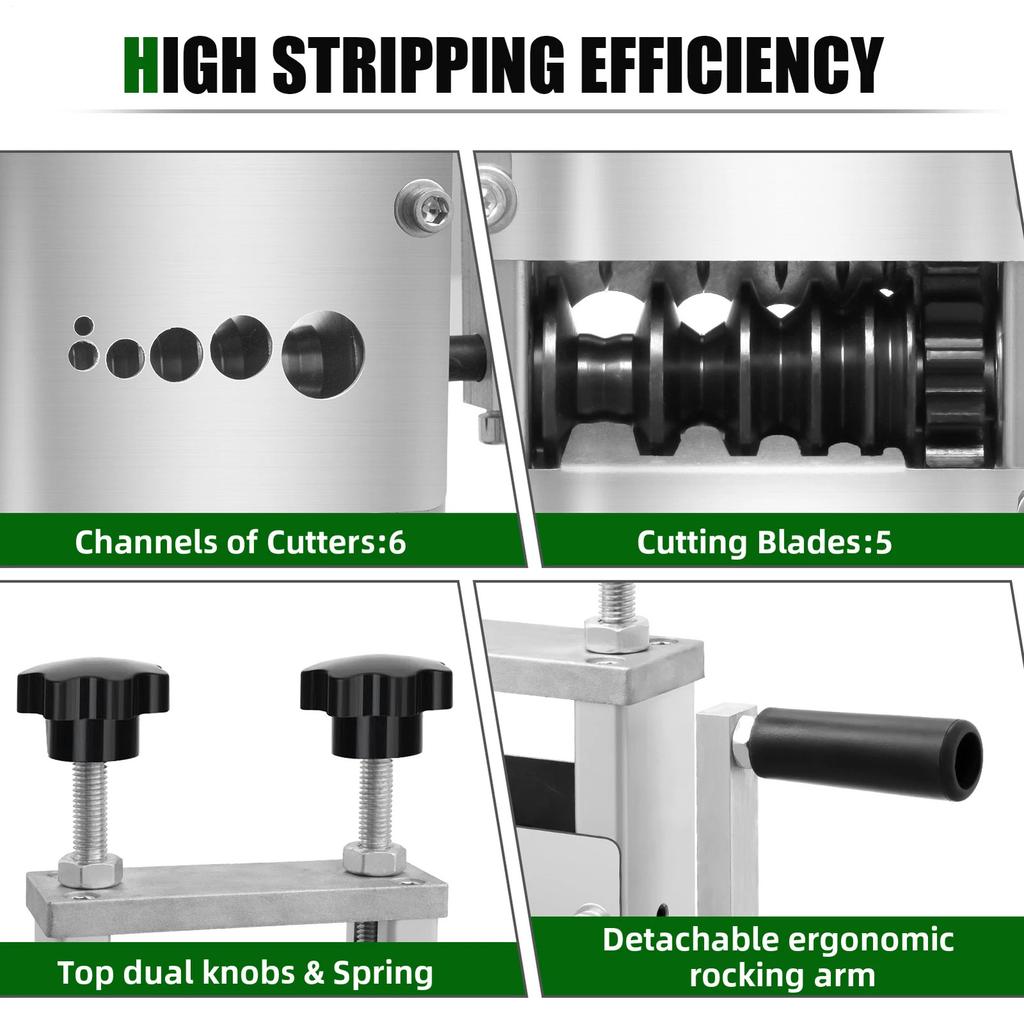 Manual Electric Wire Stripper Machine Cable Stripping Tool Scrap Copper Recycling Copper Wire Peeler for Electricians