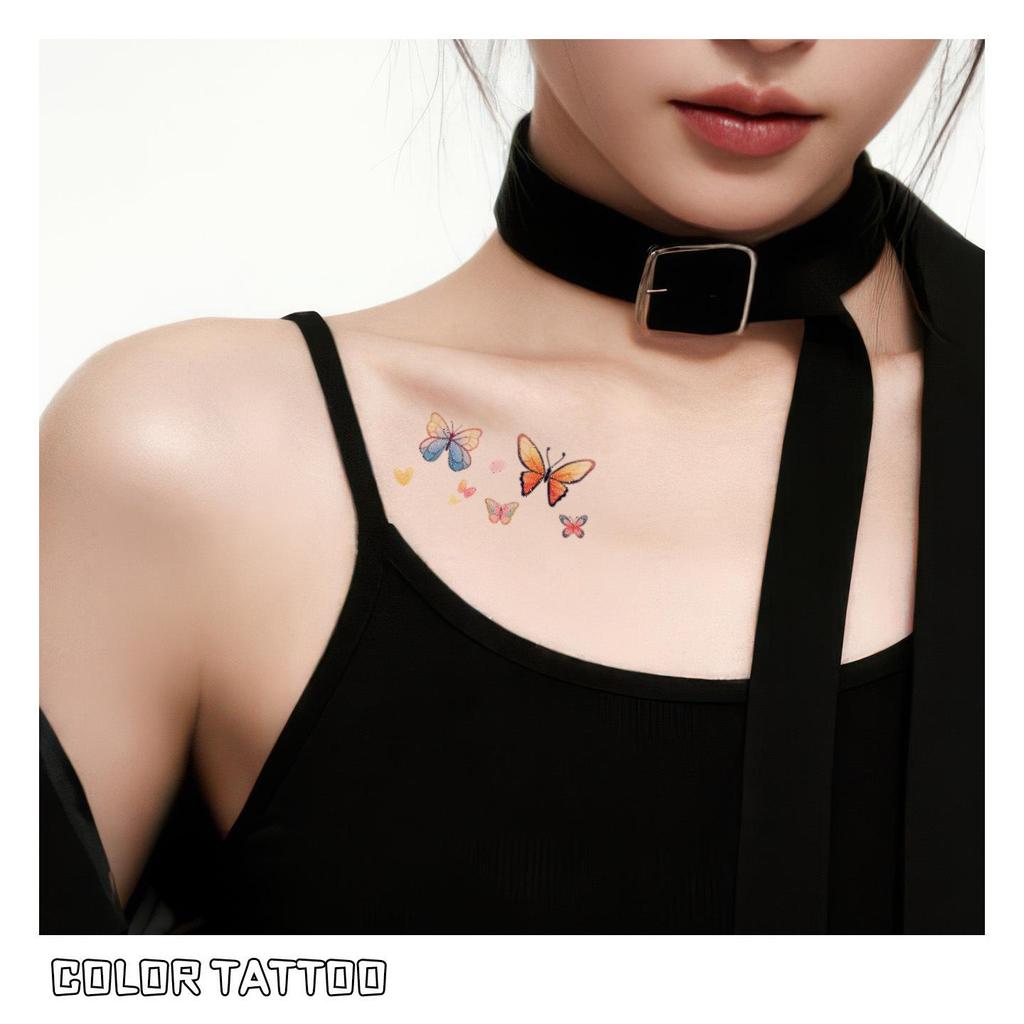 Colorful Butterfly Music Festival Tattoo Stickers: Non-Toxic, Easy to Clean, Stylish, Perfect for Arms.