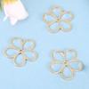 Pack of 10/20 Floral Jewelry Hollow Petal Pendants Small Flower Necklace Bracelet Supplies Alloy Material for Bracelet