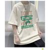 Men'S Trendy Letter Round Neck Printed Short Sleeved T-Shirt For Summer Ins Loose Casual Top