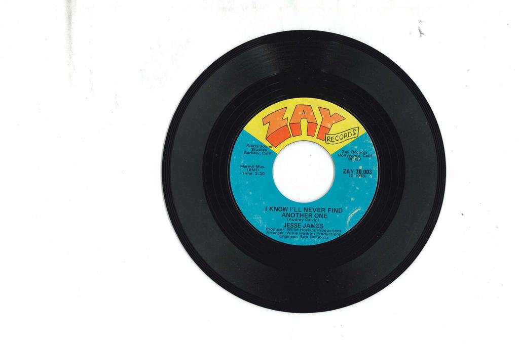 7inch Record JESSE JAMES - I Know I'll Never Find Another One ZAY30003 ZAY 1972 US Soul/Funk Used
