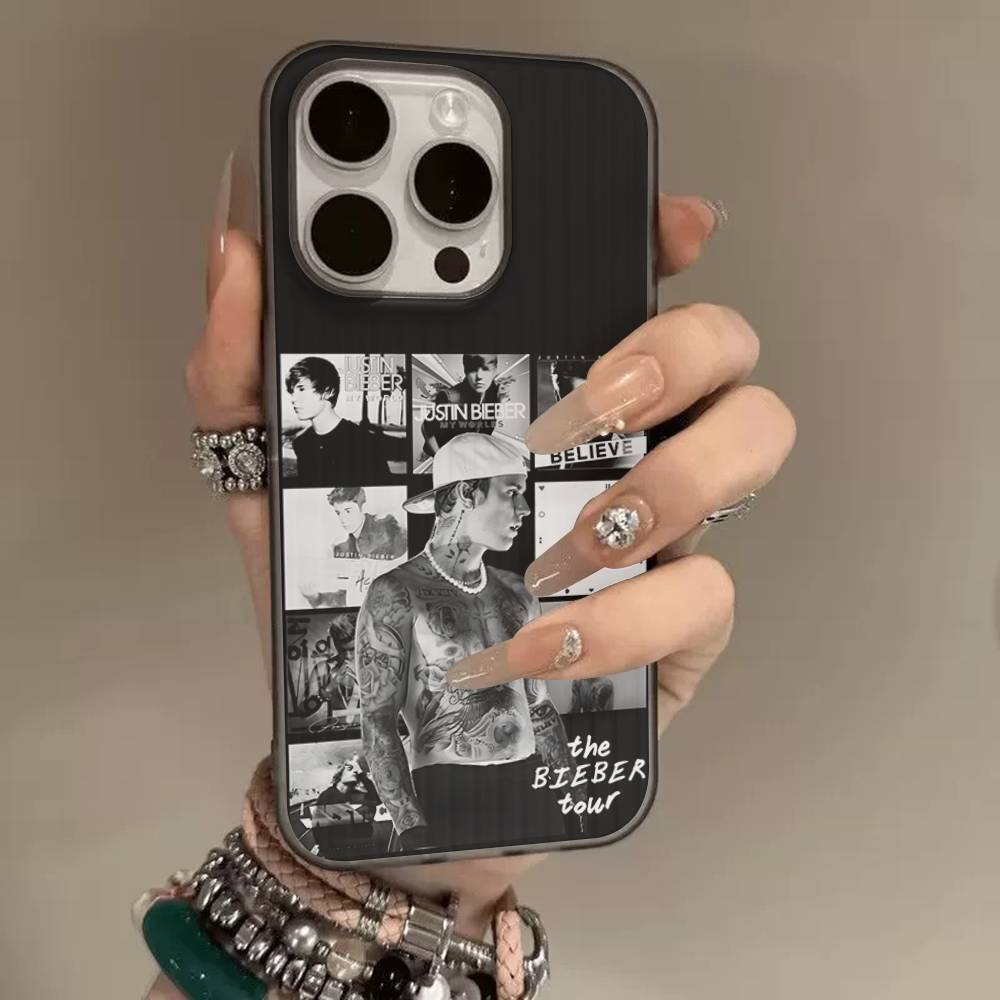Singer J-Justin B-Bieber Soft Stripe Corrugated Phone Case For IPhone 17 Air 11 12 13 14 15 16 Pro Max Plus Cover