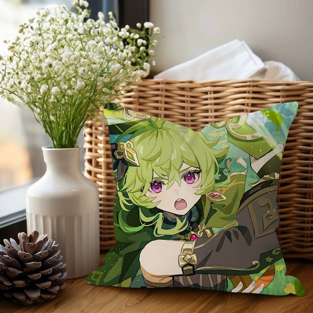 Collei Genshin Impact Cushion Cover Inches Farmhouse Decor Home Throw Pillow Covers For Couch Decorations