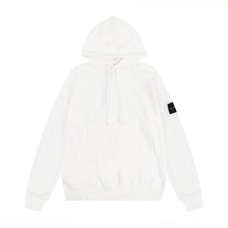 Stone Island Compass Patch Basic Hoodless Sweatshirt Loose Fit Men Women Casual Daily Wear