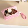 Large Capacity Plush Cosmetic Bag Leopard Print Cosmetic Bag  Travel Accessories