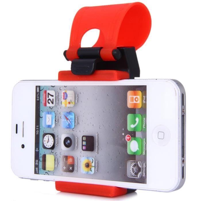 Support Smartphone - Practical - Black - Steering Wheel Installation - For Phones Up To 4.8 Inches