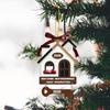 New Home Housewarming Gifts 2026 - Rustic Wood House Ornament with Key Charm & Buffalo Plaid Bow - 3.9" Closing Gift, Present for Homeowners Moving