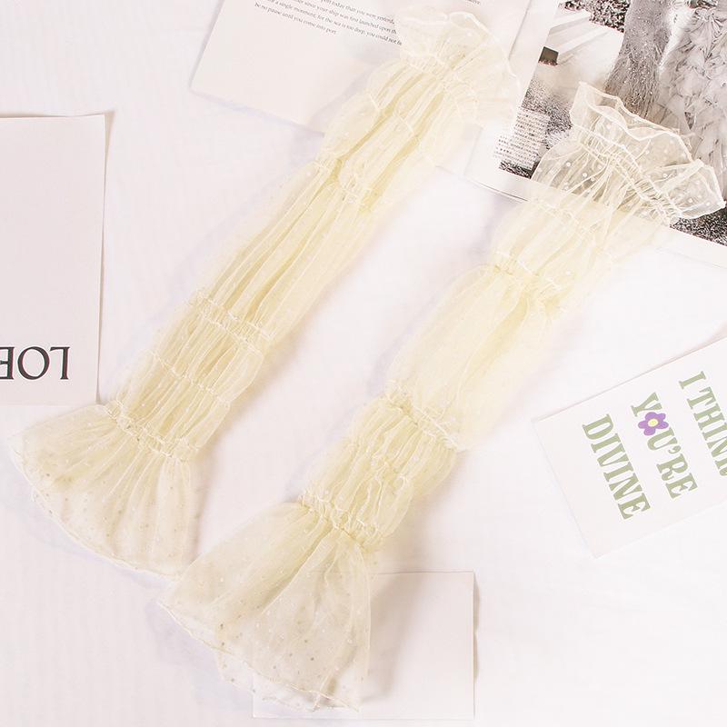 Women's Plus Size Ice Silk Polka Dot UV Protection Arm Sleeves