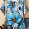 Sommer Damen 3D-Druck Rundhals T-Shirt Mode Vielseitig Atmungsaktiv Trend Lässig