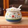 Ceramic Seasoning Jar with Lid and Spoon