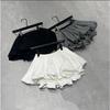 Summer Teen Girls Puff Skirt Retro Checkered High Waist A Line Mini Skirt for Kids Cute Bubble School Children Short Skirt