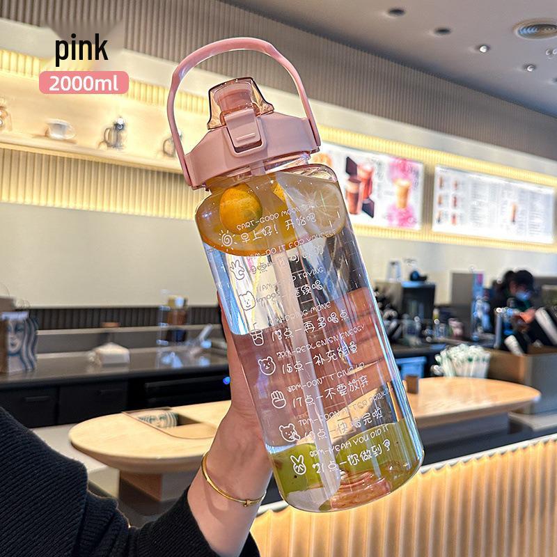 Portable 2L Plastic Sports Cup for Men and Women – Summer Fitness Edition