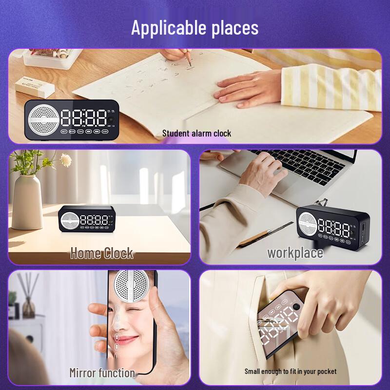 U-01 Desktop Bluetooth Speaker with Clock