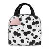 Dalmatian Dog Texture Insulated Lunch Bag for Women Kids Portable Food Boxes Thermal Lunch Box Tote