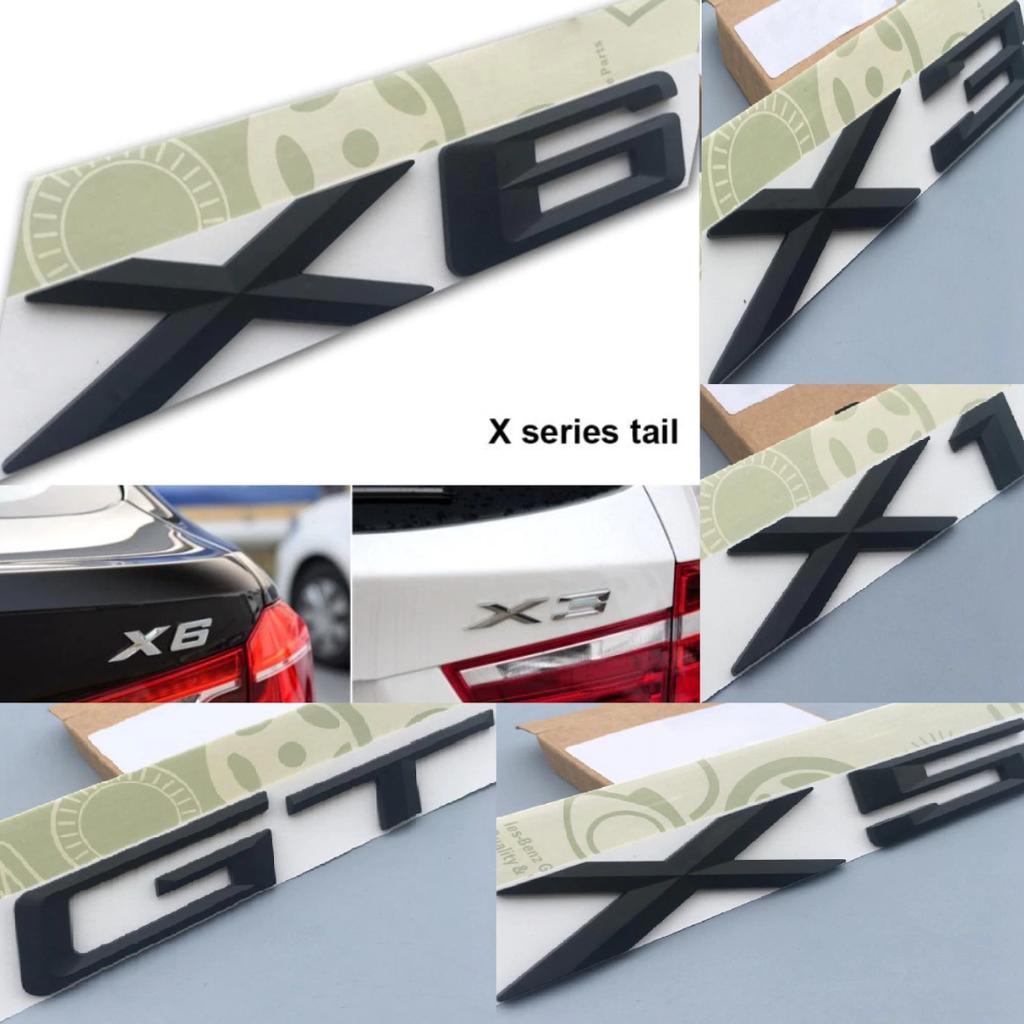 Car Rear Trunk Letter Emblem Badge Sticker Fit For X1 X3 X5 X6 GT