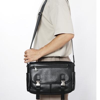 Men's Crossbody Bag Cross Style Shoulder Bag Genuine LeatherLarge Capacity Business Multi-layer Men's Bag