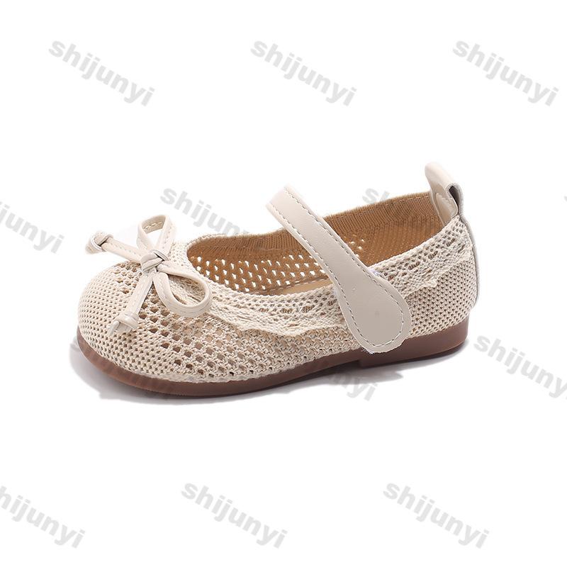 Mode Mädchen Prinzessin Schuhe 2025 Frühling Neu Baby Koreanisch Rutschfest Weich Retro Vielseitig Kinder Freizeitschuhe Mesh Atmungsaktiv Flache Schuhe
