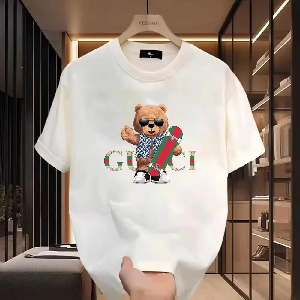 Den Senaste Sommar T-shirten för Herr och Dam med Tryck Ren Bomull Harajuku Design Klassisk Andningsbar Överdimensionerad Rundhalsad T-shirt