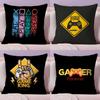 Gamer Forever Funny Best Pillow Case Plush Fabric Soft Double-Sided Printed Sofa Warm Winter Home Gift Cushion Cover