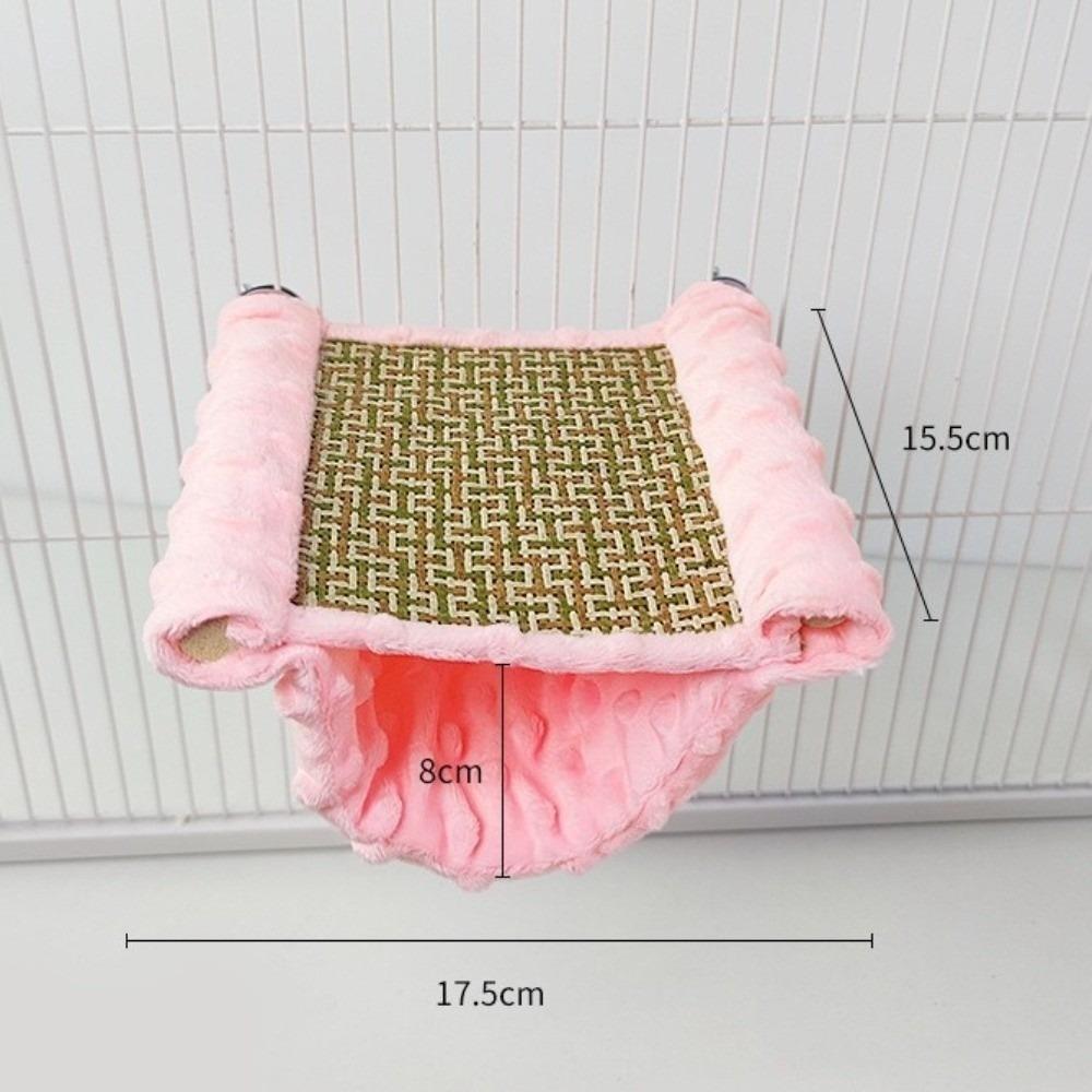

Breathable Bird Sleeping Nest Summer Budgie Hammock New Parrot Hammock Cage Decor Pink-17.5x15.5cm