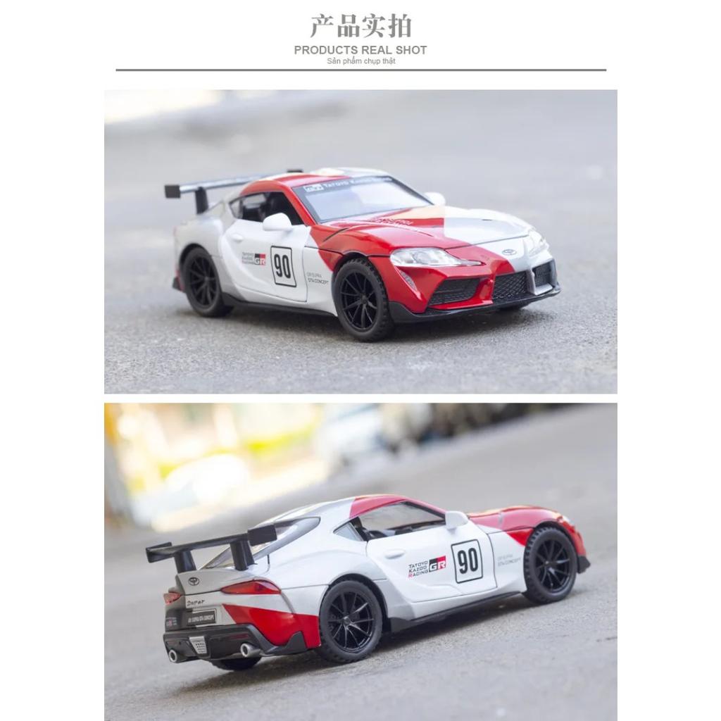 1/32 Toyota Supra GT4 Concept Alloy Sports Car Model Diecast Metal Toy Vehicles Model Simulation Sound and Light Kids Toy Gift