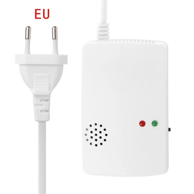 Combustible Gas Alarm Sensor Gas Leakage Detector EU Plug Standalone Natural/Liquefied Gas Leak Detector For Home Security
