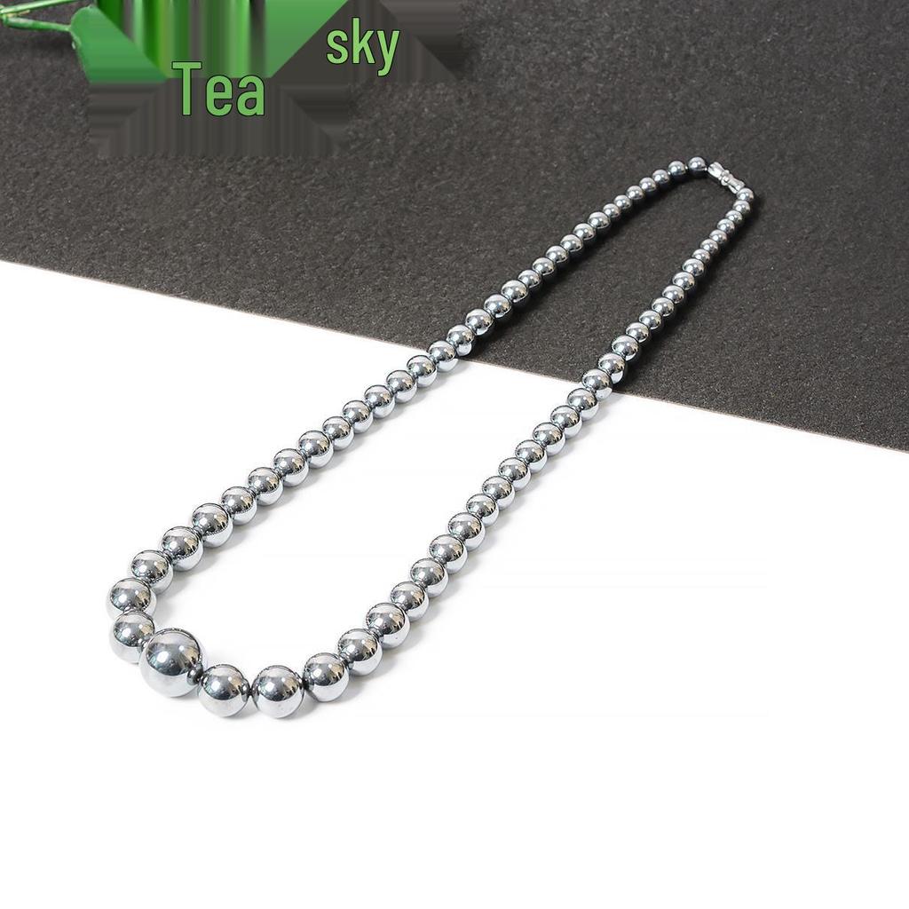 Rapid Ice Melting High-Purity Silicon Terahertz Round Bead Necklace 