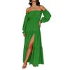 Summer Dresses Women Trendy 2026 Off Shoulder Long Sleeve Maxi Dress Boho Dresses for Women Sundresses for Women