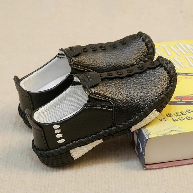 Children's Hand-woven Shoes Spring and Autumn Boys and Girls Non-slip Soft-soled Winter Breathable Fashion Leather Shoes
