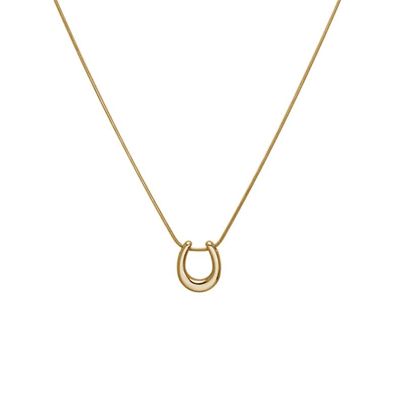 Popular 18K Gold Plated Titanium Steel Ring Water Drop Pendant Necklace Necklace Necklace Necklace